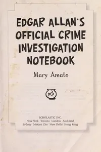 Edgar Allan's official crime investigation notebook