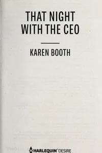 Cover of That night with the CEO
