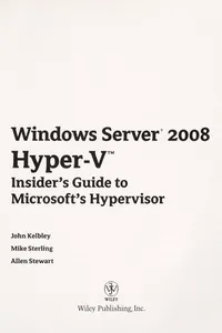 Capa de Windows server 2008 Hyper-V