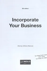 Incorporate your business