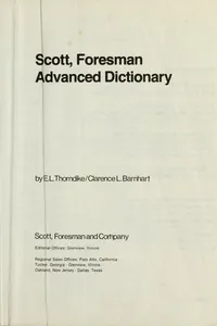 Scott, Foresman advanced dictionary