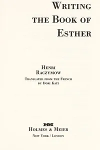 Writing the Book of Esther
