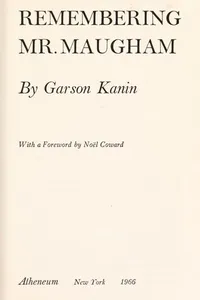 Remembering Mr. Maugham