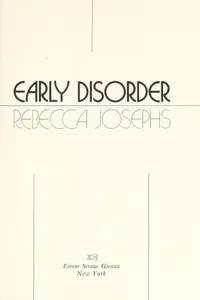 Cover of Early disorder