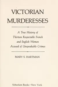 Victorian murderesses
