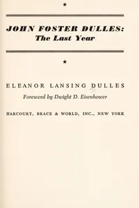 John Foster Dulles: the last year