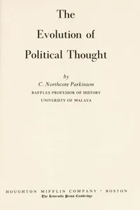 Capa de The evolution of political thought