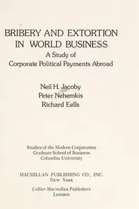Bribery and extortion in world business