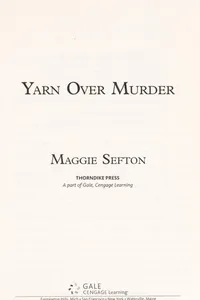 Capa de Yarn over murder