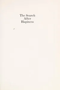 The search after hapiness [sic]