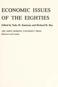 Economic issues of the eighties