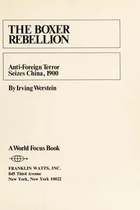 Cover of The Boxer Rebellion