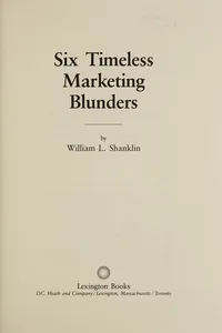 Six timeless marketing blunders