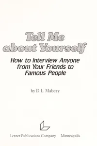 Cover of Tell me about yourself
