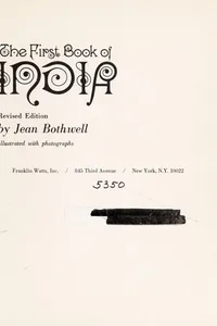 The first book of India