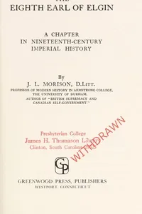 The eighth Earl of Elgin