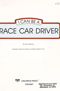Cover of I can be a race car driver