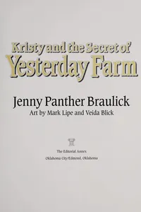 Capa de Kristy and the secret of Yesterday Farm