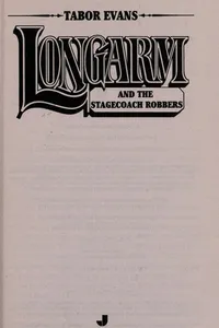Longarm and the stagecoach robbers