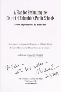 A plan for evaluating the District of Columbia's public schools
