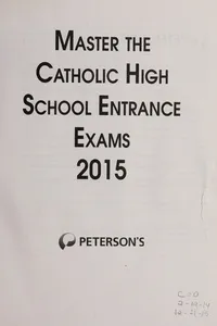 Master the Catholic high school entrance exams 2015