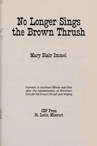 No longer sings the brown thrush