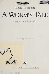 Cover of A worm's tale by Barbro Lindgren