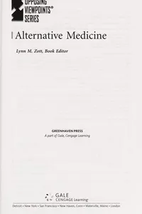 Capa de Alternative medicine