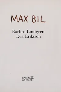 Cover of Max bil by Barbro Lindgren