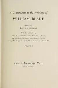 A concordance to the writings of William Blake