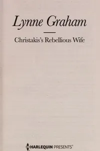 Christakis's Rebellious Wife