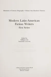 Modern Latin-American fiction writers