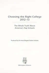Choosing the right college 2012-13