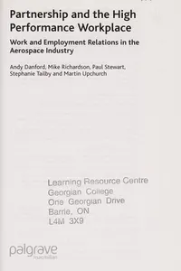 Partnership and the high performance workplace