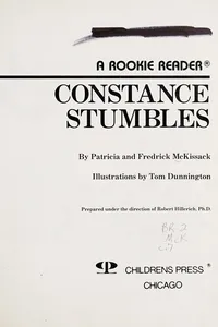 Cover of Constance Stumbles by Fredrick McKissack
