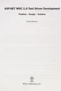 ASP.NET MVC 1.0 Test Driven Development