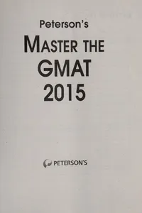 Capa de Peterson's Master the GMAT, 2015