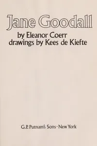Cover of Jane Goodall by Eleanor Coerr