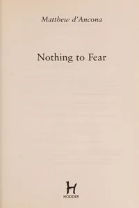 Capa de Nothing to fear