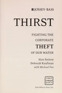 Cover of Thirst
