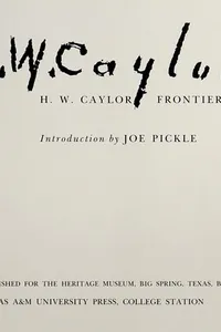 H.W. Caylor, frontier artist