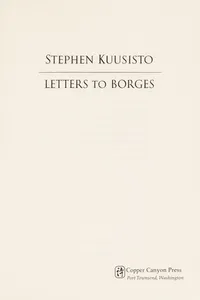 Letters to Borges