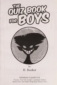 The quiz book for boys