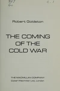 The coming of the cold war
