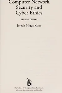 Computer network security and cyber ethics