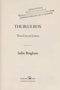 Cover of The blue box