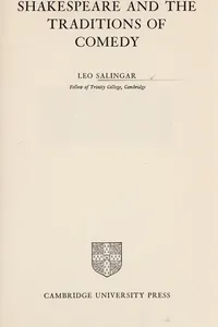 Shakespeare and the traditions of comedy