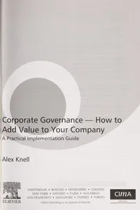 Capa de Corporate Governance