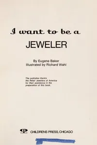 I want to be a jeweler