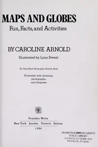 Cover of Maps and globes by Caroline Arnold